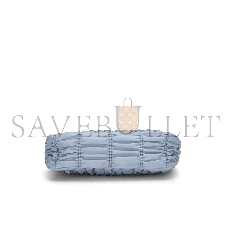 PRADA BLUE TESSUTO NYLON GAUFRE SHOULDER BAG MINI 1NE204 (22*13*6cm)